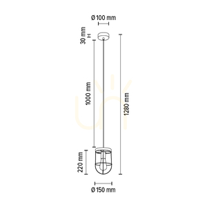 Netuno taklampa 1xE27 Max. 60 W, oljad ek/svart metall/svart PVC-sladd, Ø 15 cm small 3
