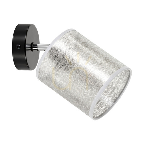Kontrollera Nevoa vägglampa 1xE27 Max. 25 W, svart-krom, metall/silver, lampskärm, 25 cm