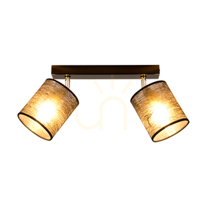 Taklampa Nevoa, 2xE27, Max. 25 W, svart-kromfärgad metall/svart lampskärm, 52 cm small 1