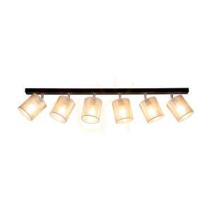 Taklampa Nevoa, 6xE27, Max. 25 W, svart-krom metall/silver, 127 cm lampskärm small 1