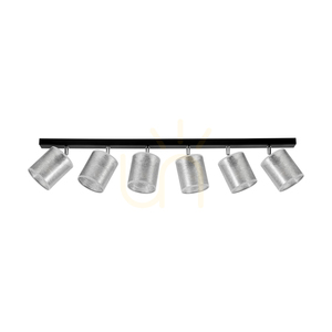 Taklampa Nevoa, 6xE27, Max. 25 W, svart-krom metall/silver, 127 cm lampskärm small 0