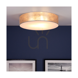 Taklampa Nevoa, 4xE27, Max. 25 W, vit metall/silver, lampskärm Ø 48 cm small 2