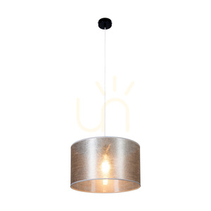 Nevoa taklampa, 1xE27, Max. 60 W, svart metall/genomskinlig PVC-sladd/silverfärgad lampskärm, Ø 40 cm small 1