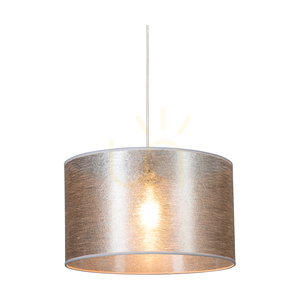Nevoa taklampa, 1xE27, Max. 60 W, svart metall/genomskinlig PVC-sladd/silverfärgad lampskärm, Ø 40 cm small 3