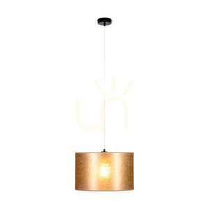 Nevoa taklampa, 1xE27, Max. 60 W, svart metall/genomskinlig PVC-sladd/guldfärgad lampskärm, Ø 40 cm small 2
