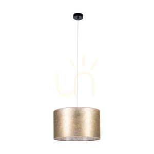 Nevoa taklampa, 1xE27, Max. 60 W, svart metall/genomskinlig PVC-sladd/guldfärgad lampskärm, Ø 40 cm small 0