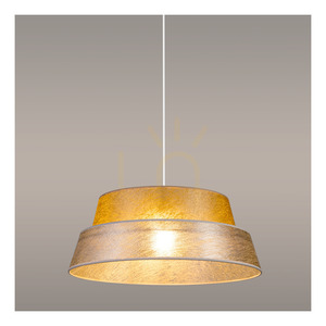Nevoa taklampa, 1xE27, Max. 60 W, svart metall / genomskinlig PVC-sladd / silver-guld lampskärm, Ø 50 cm small 3
