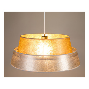Nevoa taklampa, 1xE27, Max. 60 W, svart metall / genomskinlig PVC-sladd / silver-guld lampskärm, Ø 50 cm small 4