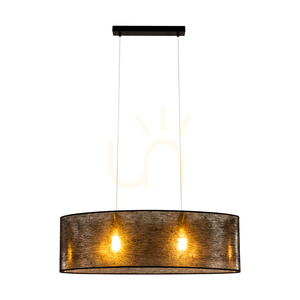 Nevoa taklampa 2xE27 Max. 40 W svart metall/genomskinlig PVC-sladd/svart lampskärm 80 cm small 1