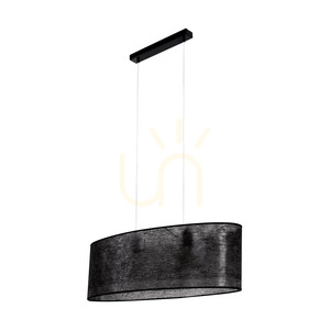 Nevoa taklampa 2xE27 Max. 40 W svart metall/genomskinlig PVC-sladd/svart lampskärm 80 cm small 4