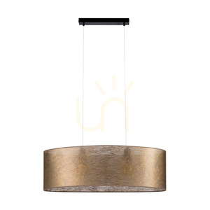 Nevoa taklampa, 2xE27, Max. 40 W, svart metall/genomskinlig PVC-sladd/guldfärgad lampskärm, 80 cm small 4