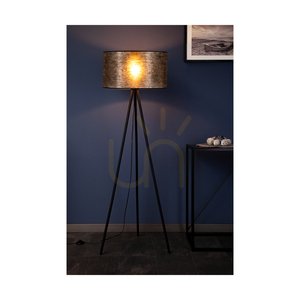 Nevoa golvlampa 1xE27 Max. 40 W, svart metall/svart PVC-sladd/svart lampskärm, Ø 50 cm small 2