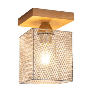 Spot Light Norman Wood 8175160 taklampa, björk och krom, 1×E27 small 1
