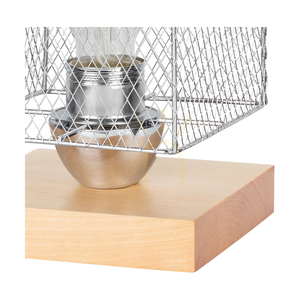 Norman Wood bordslampa, 1xE27, Max. 25 W, björk/svart, PVC-sladd, förkromad metallskärm, 13,5 cm small 1