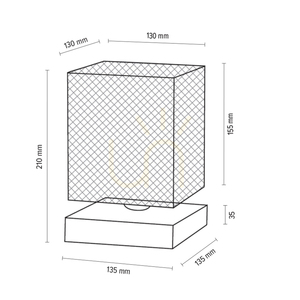 Norman Wood bordslampa, 1xE27, Max. 25 W, oljad ek/svart PVC-sladd/förkromad metallskärm, 13,5 cm small 4