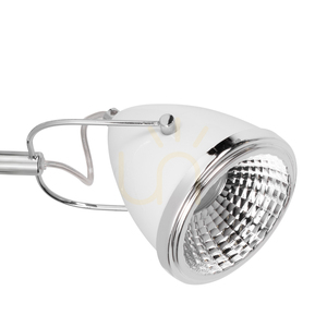 Oliver vägglampa, inklusive 1 st GU10-LED (max. 6 W), vit/kromfärgad metall, 21 cm small 2