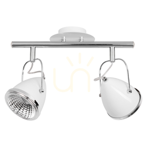 Oliver taklampa, inklusive 2 st. GU10-LED-lampor, max.. 5,5 W, vit/kromfärgad metall, 35 cm small 0