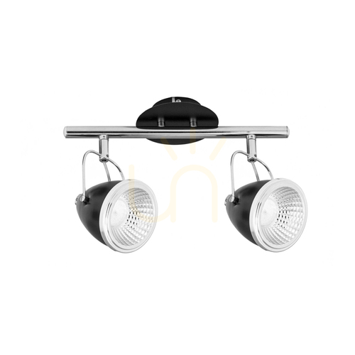Kontrollera Oliver Incl taklampa. 2 st. GU10-LED, max.. 6 W, svart/krom, metall, 35 cm