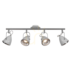 Oliver taklampa, inklusive 4 st. GU10-LED-lampor, max.. 6 W, vit/krom, metall, 76 cm small 1