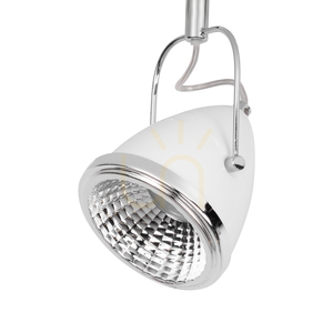 Oliver taklampa, inklusive 4 st. GU10-LED-lampor, max.. 6 W, vit/krom, metall, 76 cm small 2