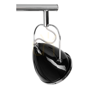 Oliver taklampa, inklusive 3 st GU10-LED-lampor, max. 6 W, svart/krom, metall, 53 cm small 2