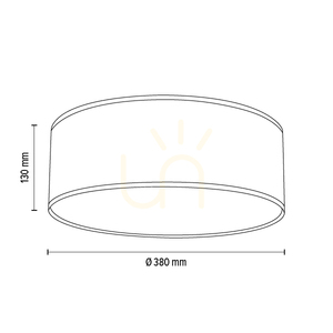 Ora taklampa, 3xE27, Max. 25 W, vit metall/guldfärgad lampskärm, Ø 38 cm small 3
