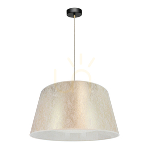 Ora taklampa, 1xE27, Max. 40 W, svart metall/genomskinlig PVC-sladd/guldfärgad lampskärm, Ø 60 cm small 0