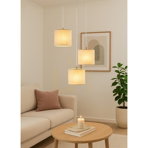 Ora taklampa, 3xE27, Max. 25 W, svart metall/genomskinlig PVC-sladd/guldfärgad lampskärm, Ø 30 cm small 2