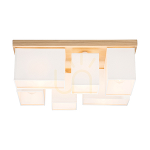 Taklampa Paloma, 6xE27, Max. 25 W, oljad ek/vit, 55 cm lampskärm small 5