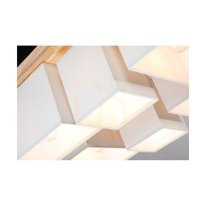 Taklampa Paloma, 6xE27, Max. 25 W, oljad ek/grå, 55 cm lampskärm small 5