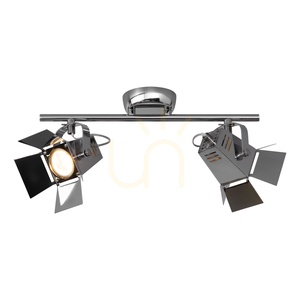 Taklampa med fotomotiv, inkluderar 2 st. GU10-LED-lampor, max.. 5 W, krommetall, 40 cm small 1