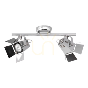 Taklampa med fotomotiv, inkluderar 2 st. GU10-LED-lampor, max.. 5 W, krommetall, 40 cm small 0