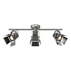 Taklampa med fotomotiv, inkluderar 3 st. GU10-LED-lampor, max.. 5 W, krommetall, 57 cm small 1