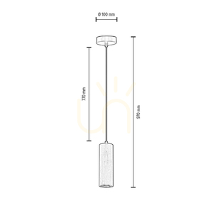 Rörformad taklampa, inklusive 1 st GU10-LED (max. 5 W), bok- och valnötsträ / svart metall / svart PVC-sladd, Ø 10 cm small 3