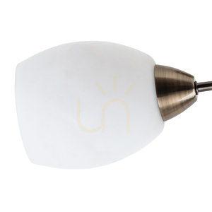 Taklampa Pisa, 5xE27, Max. 60 W, metall med patina/vit glasskärm, Ø 58 cm small 1