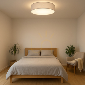 Prata taklampa, 4xE27, Max. 25 W, vit metall/silverfärgad skärm, Ø 48 cm small 2