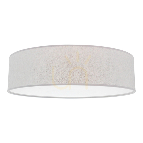 Kontrollera Prata taklampa, 4xE27, Max. 25 W, vit metall/silverfärgad skärm, Ø 48 cm