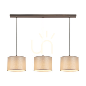 Prata taklampa, 3xE27, Max. 40 W, grå metall/genomskinlig PVC-sladd/silverfärgad lampskärm, 100 cm small 1