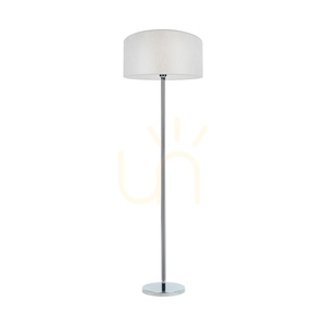 Prata golvlampa, 1xE27, Max. 60 W, krommetall / genomskinlig PVC-sladd / silverfärgad lampskärm, Ø 50 cm small 0