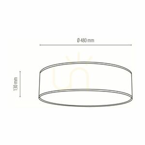 Punto taklampa, 4xE27, Max. 25 W, vit metall/mångfärgad lampskärm av tapet, Ø 48 cm small 2