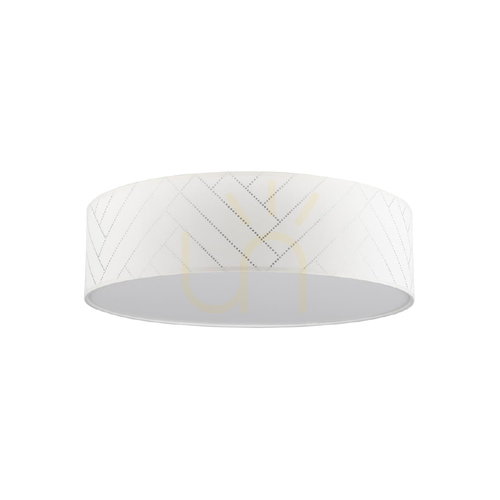 Kontrollera Punto taklampa, 4xE27, Max. 25 W, vit metall/mångfärgad lampskärm av tapet, Ø 48 cm