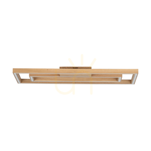 Ramme taklampa, 2xLED, 3000 K, 57 W, oljad ek, 83 cm small 3