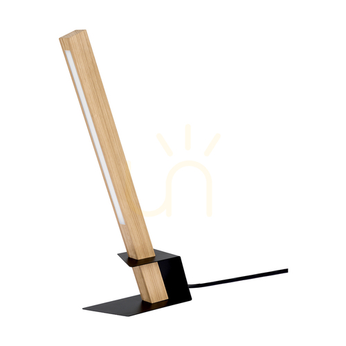 Kontrollera Rapid bordslampa, 1xLED, 3000 K, 4,5 W, oljad ek/svart metall/svart PVC-sladd (23 cm)