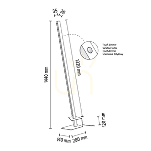 Rapid golvlampa, 1xLED, 3000 K, 19 W, oljad ek/svart metall/svart PVC-sladd (40 cm) small 6
