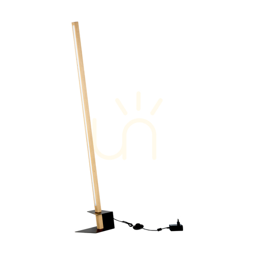 Kontrollera Rapid golvlampa, 1xLED, 3000 K, 19 W, oljad ek/svart metall/svart PVC-sladd (40 cm)