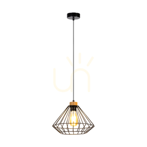 Raquelle taklampa, 1xE27, Max. 60 W, oljad ek/svart metall/svart PVC-sladd/svart metallskärm, Ø 30 cm small 1