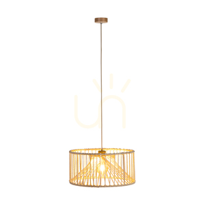 Reve taklampa, 1xE27, Max. 15 W LED, oljad ek/natur, flätad kabel/krämfärgad flätad bomullssladd, Ø 50 cm small 1