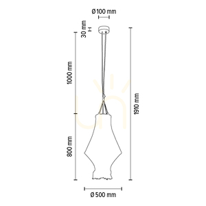 Reve 3xE27 Max. 15 W LED-pendellampa, oljad ek/natur, flätad kabel/krämfärgad flätad bomullssladd, Ø 50 cm small 2