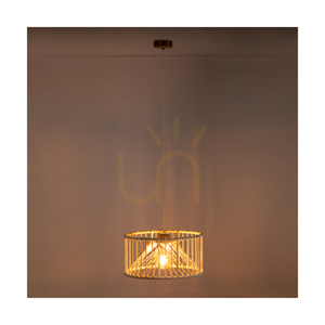 Reve taklampa, 1xE27, Max. 15 W LED, oljad ek/natur, flätad kabel/krämfärgad flätad bomullssladd, Ø 40 cm small 4