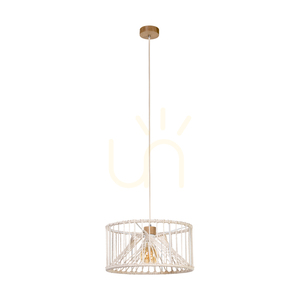 Reve taklampa, 1xE27, Max. 15 W LED, oljad ek/natur, flätad kabel/krämfärgad flätad bomullssladd, Ø 40 cm small 0